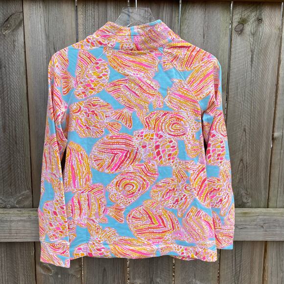 Lilly Pulitzer Popover Top Pullover Tini Bikini 1/2 Zip Skipper Small Beach - Picture 2 of 11